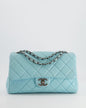 Chanel Flap Baby Calfskin Leather Blue Aged Calfskin Shoulder Bag Style