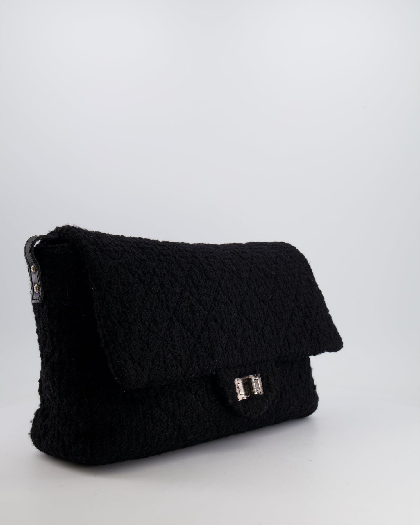 Chanel Flap Quilted Tweed Black Shoulder Bag Style
