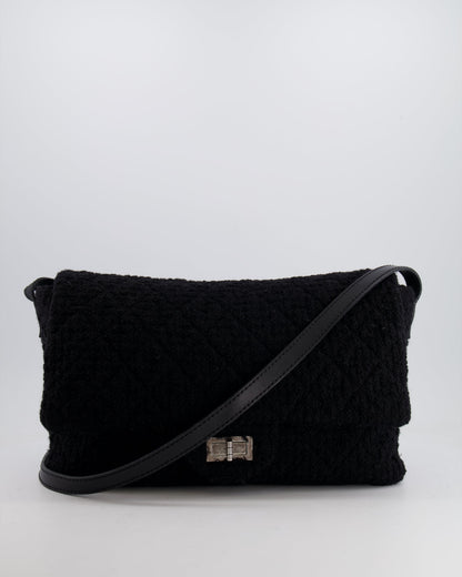 Chanel Flap Quilted Tweed Black Shoulder Bag