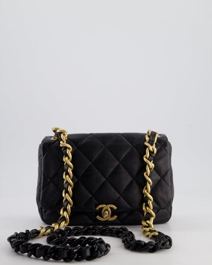 Chanel Flap Small Leather Black Gold Shoulder Bag