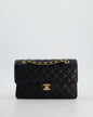 Chanel Flap Small Classic Caviar Leather Black Gold Shoulder Bag Style