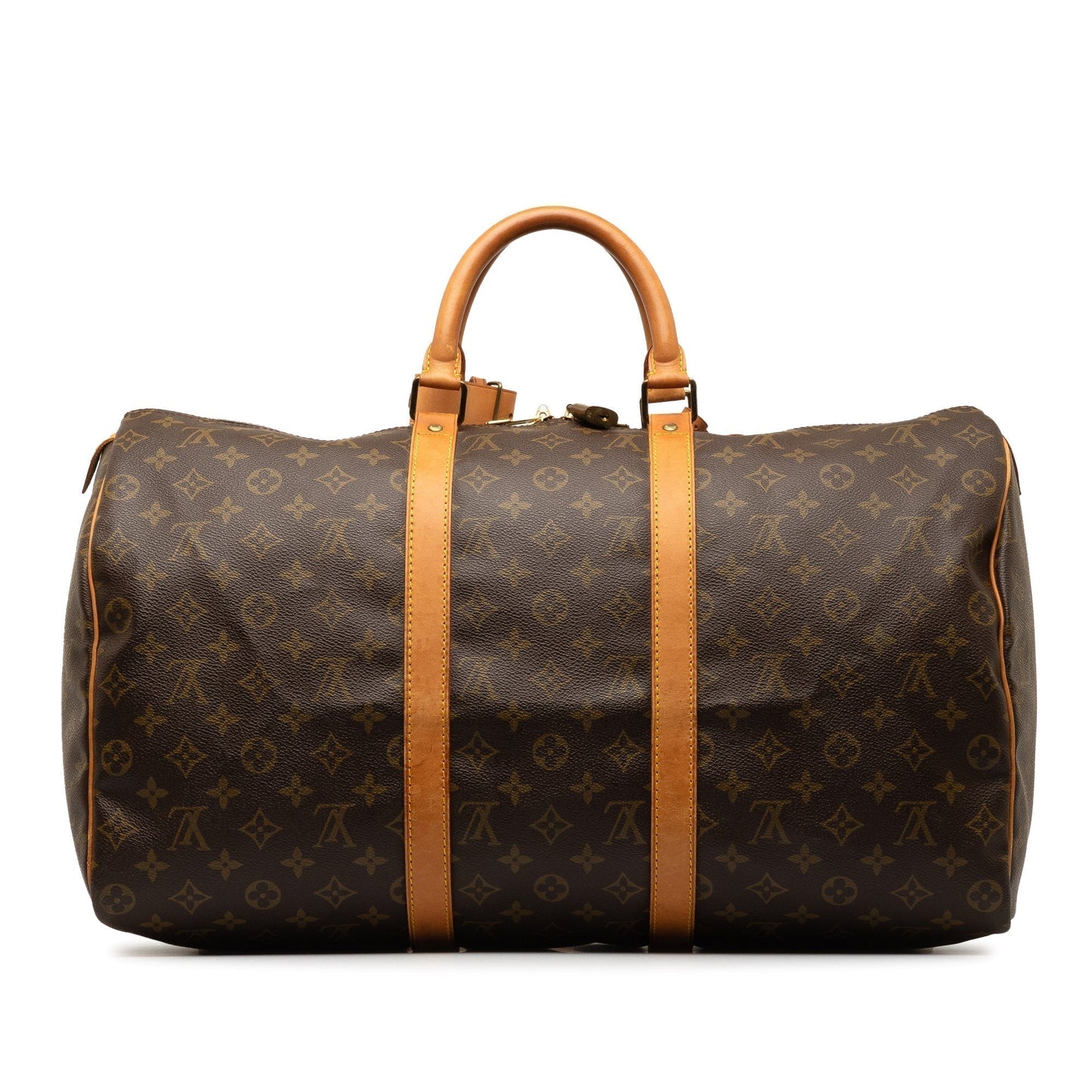 Brown Louis Vuitton Monogram Keepall 50 Travel Bag