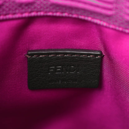 Fendi Technical Fabric Vitello Ceylon Plexiglass FF Mini Fendi Sunshine Shopper Tote Pink Bouganville
