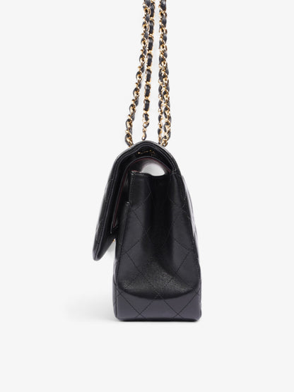 Chanel Classic Double Flap Black Lambskin Leather Large