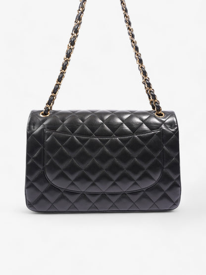 Chanel Classic Double Flap Black Lambskin Leather Large