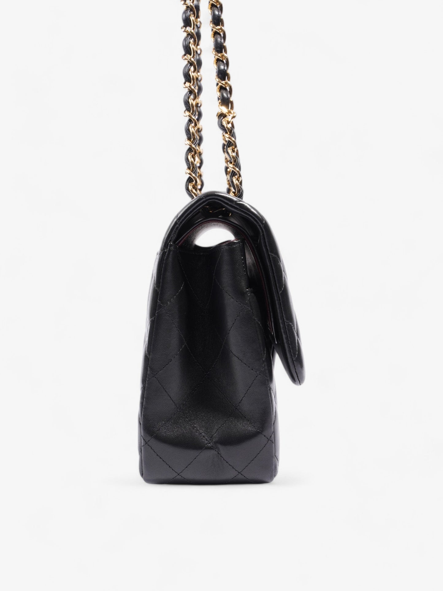 Chanel Classic Double Flap Black Lambskin Leather Large