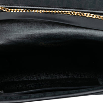 Black Dior Diorissimo Trotter Canvas Chain Shoulder Bag