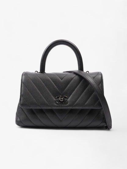 Chanel Coco Top Handle So Black Caviar Leather Small