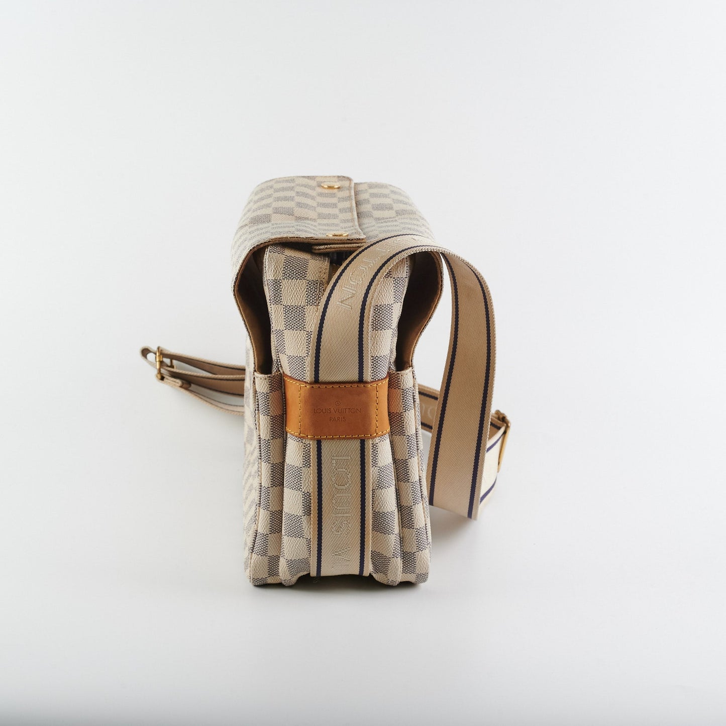 Louis Vuitton Naviglio Messenger Bag Damier Azur