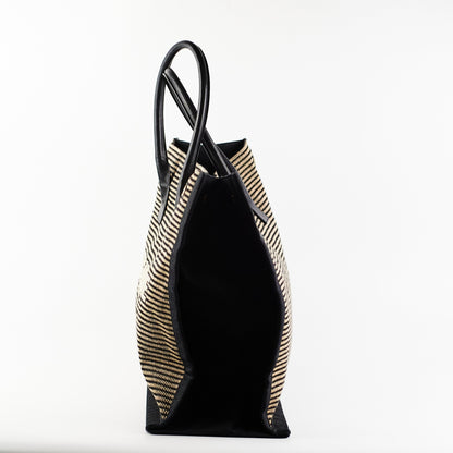 Saint Laurent Luxury Leather Black Tote Bag