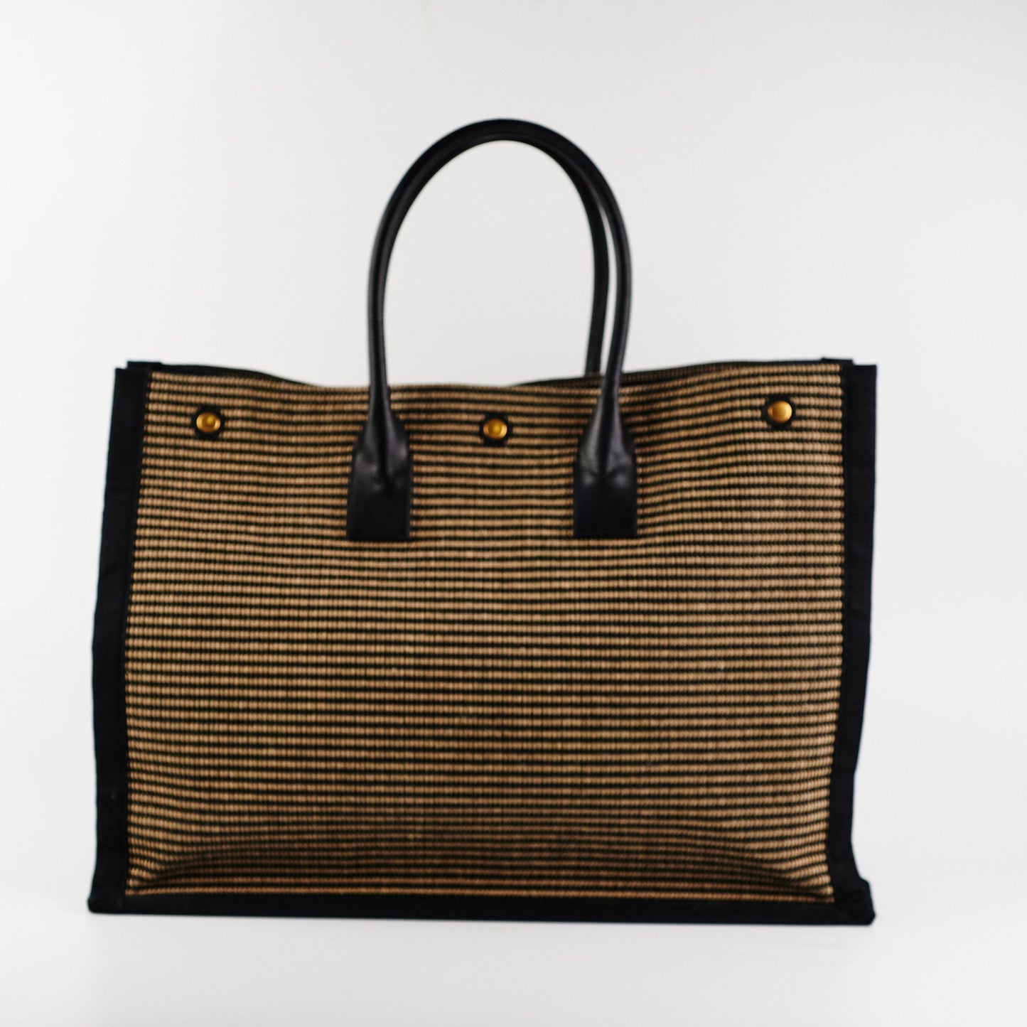 Saint Laurent Luxury Leather Black Tote Bag