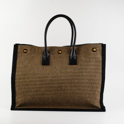Saint Laurent Luxury Leather Black Tote Bag