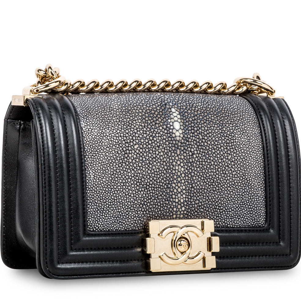 Chanel Boy Bag Lambskin Black Shoulder Bag Style 71
