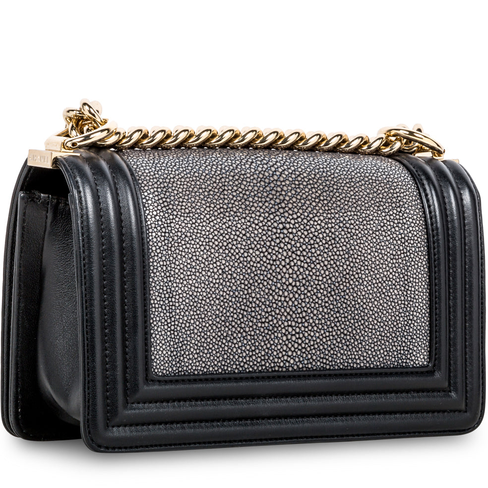 Chanel Boy Bag Lambskin Black Shoulder Bag Style 71