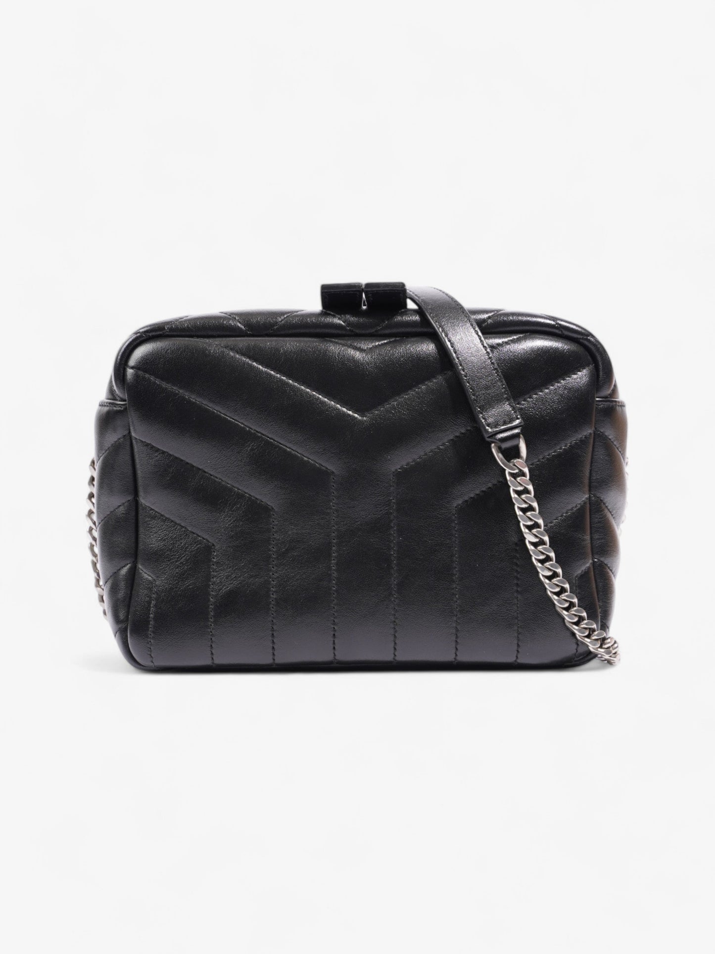 Saint Laurent Loulou Bowling Bag Black Calfskin Leather Small