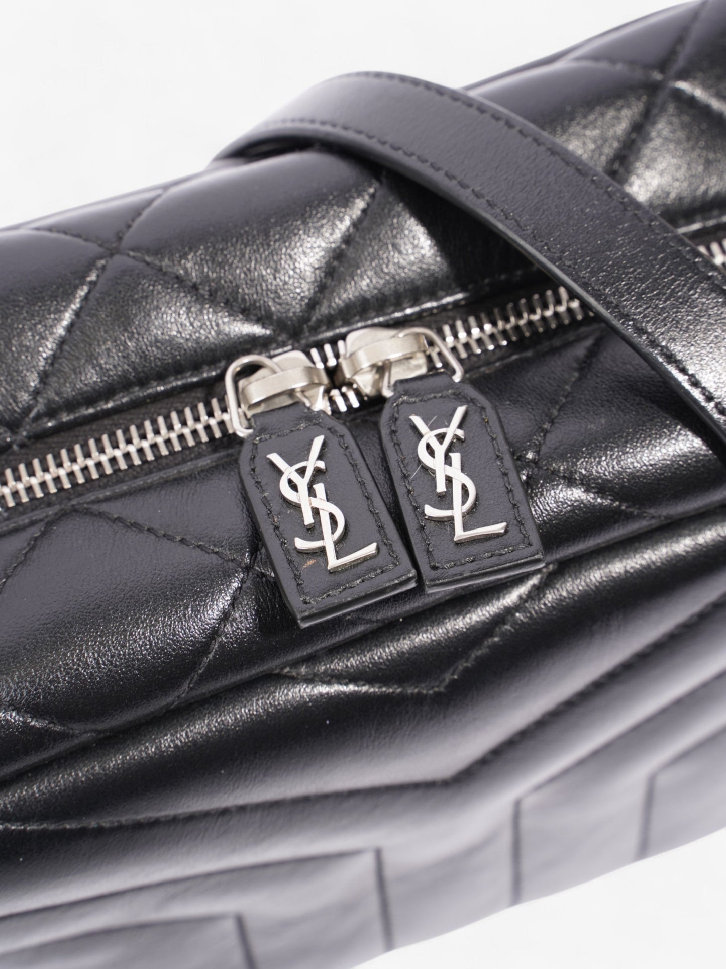 Saint Laurent Loulou Bowling Bag Black Calfskin Leather Small