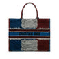Dior Book Tote Leather Tote Bag Blue