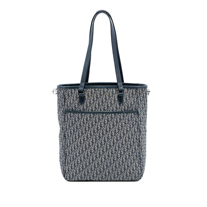 Blue Dior Diorissimo Trotter Canvas Tote Satchel