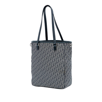 Blue Dior Diorissimo Trotter Canvas Tote Satchel