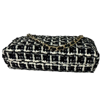 Chanel Black and White Tweed Small Bag