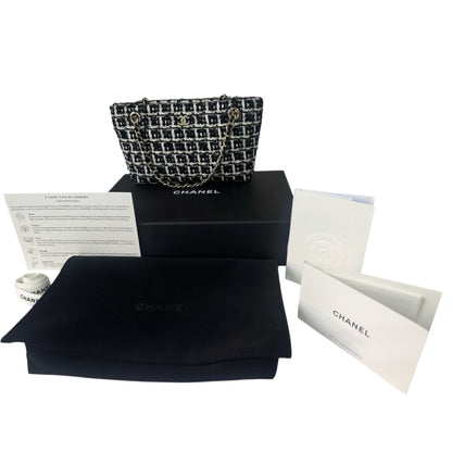 Chanel Black and White Tweed Small Bag