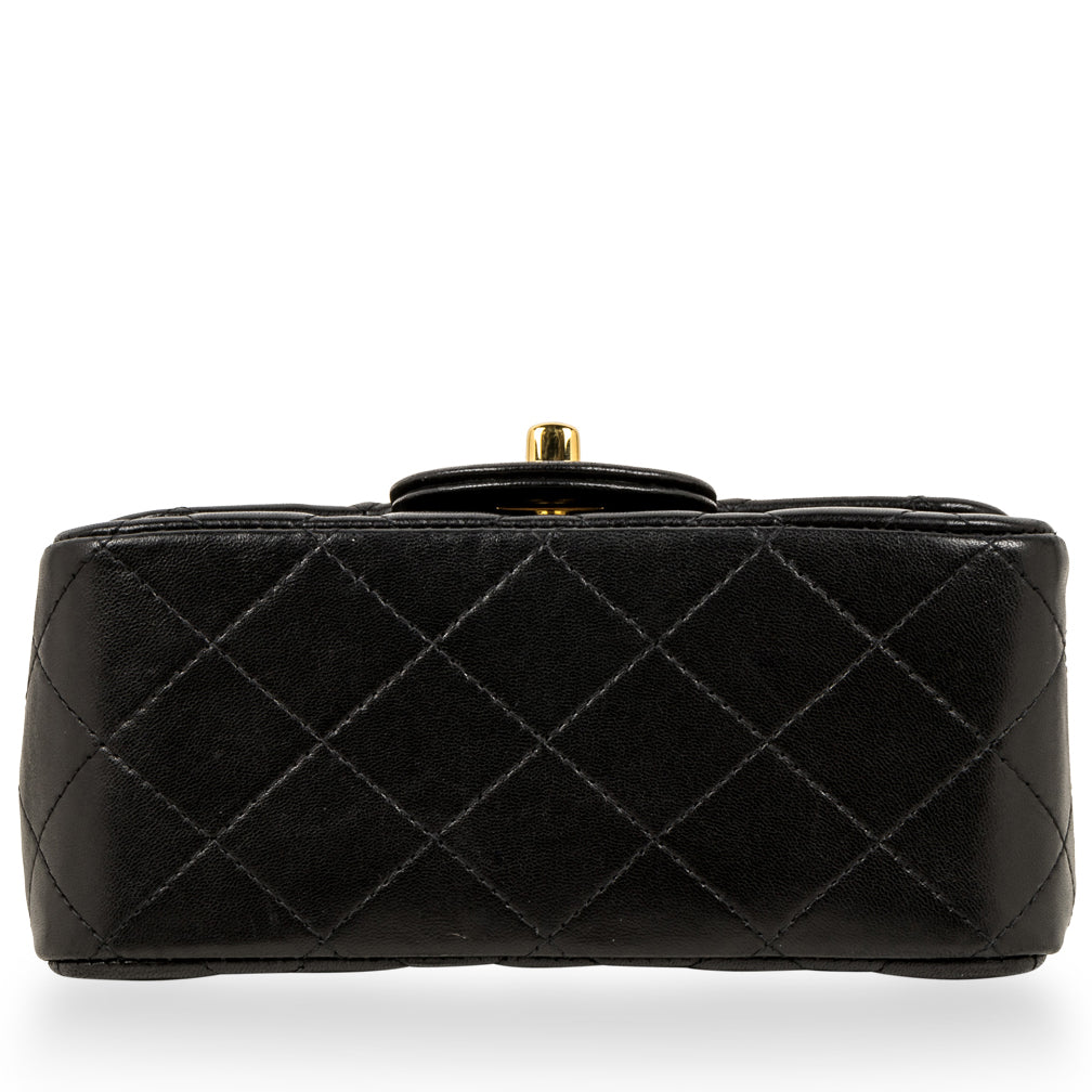 Chanel Classic Flap Lambskin Black Shoulder Bag Style 243