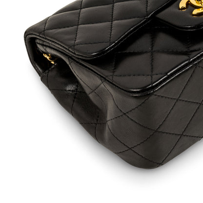 Chanel Classic Flap Lambskin Black Shoulder Bag Style 243