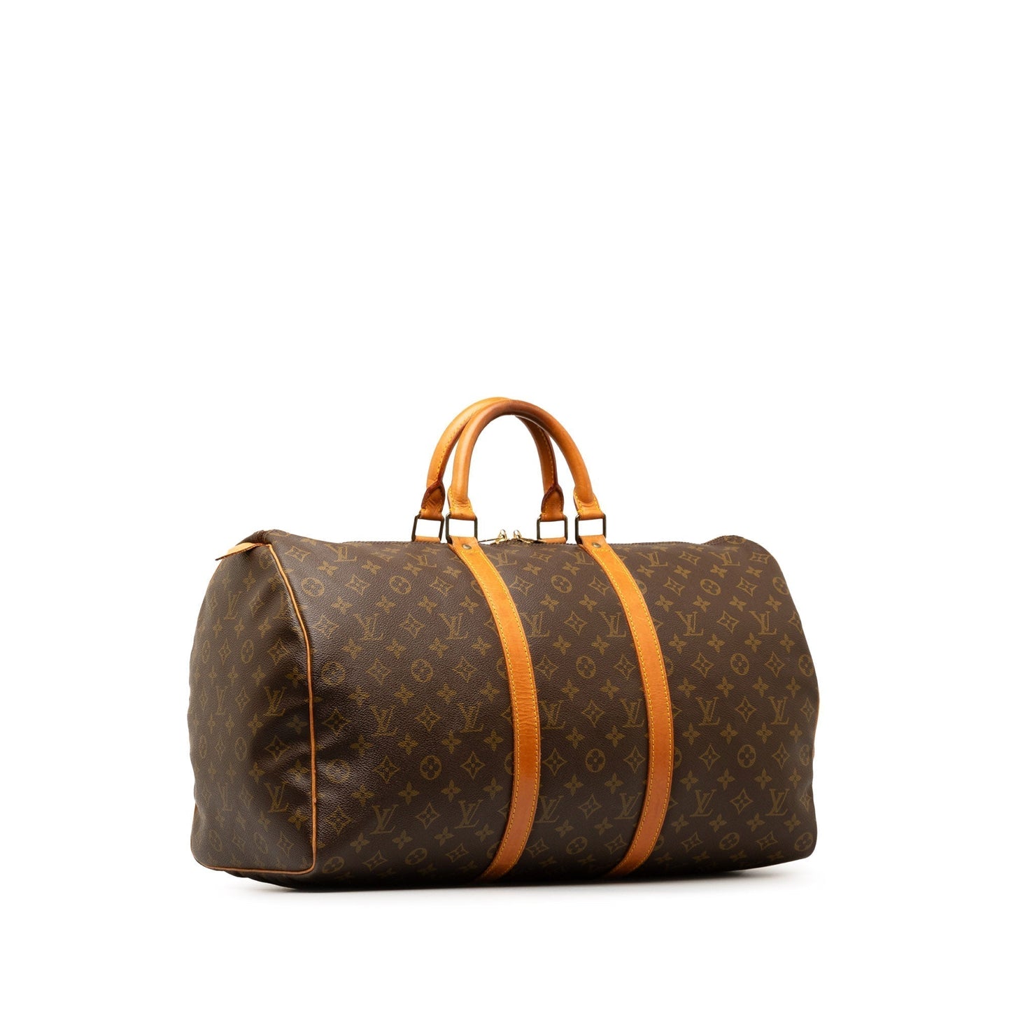Brown Louis Vuitton Monogram Keepall 50 Travel Bag