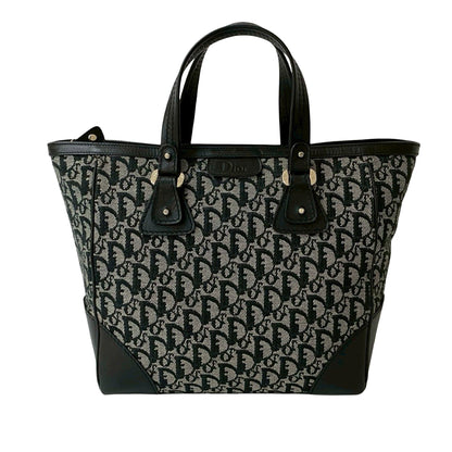 Black Dior Diorissimo Trotter Canvas Zip Tote
