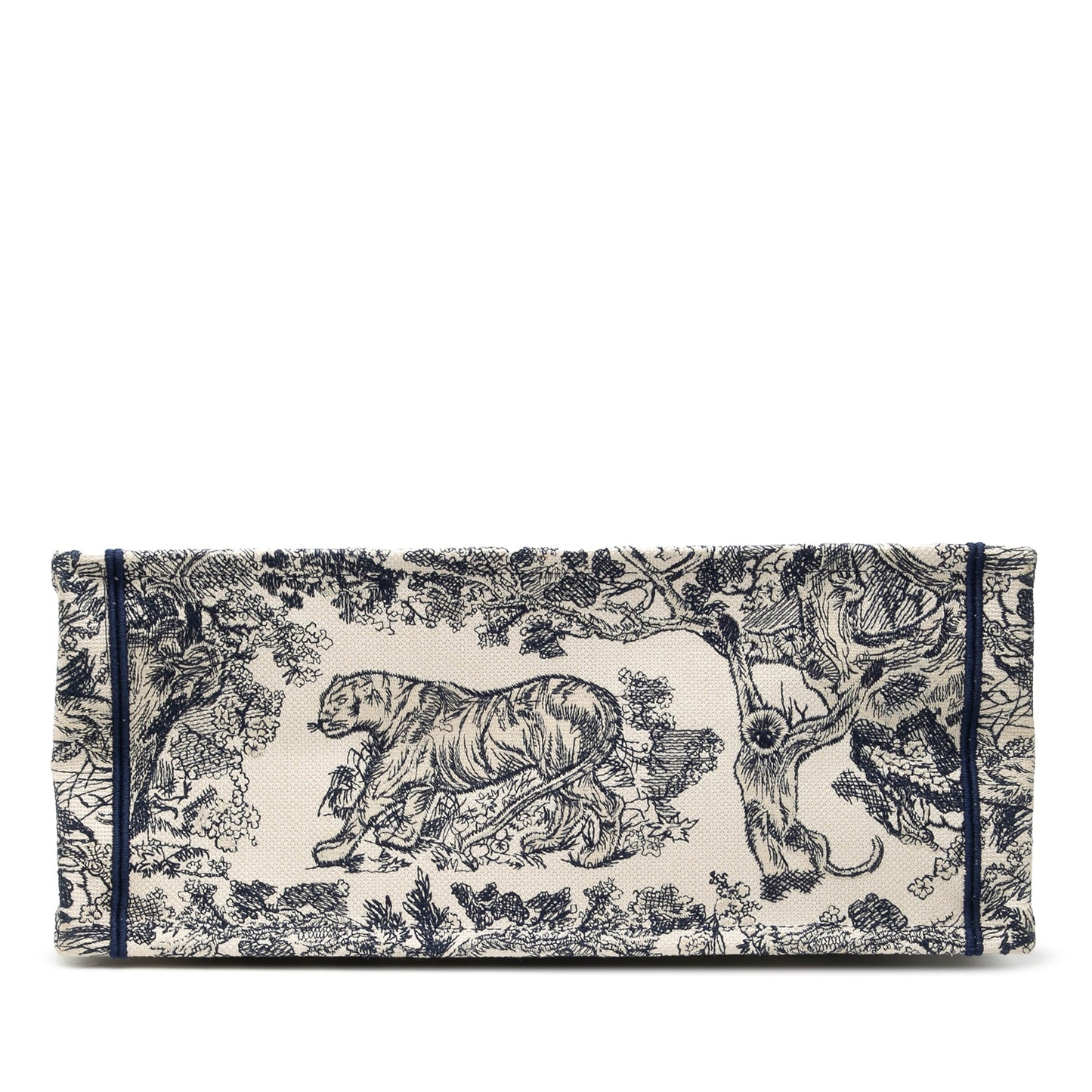Blue Dior Large Canvas Embroidered Dioriviera Toile De Jouy Book Tote