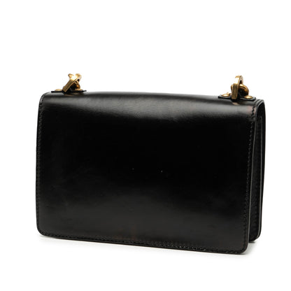 Black Dior Leather Jadior Chain Flap Shoulder Bag
