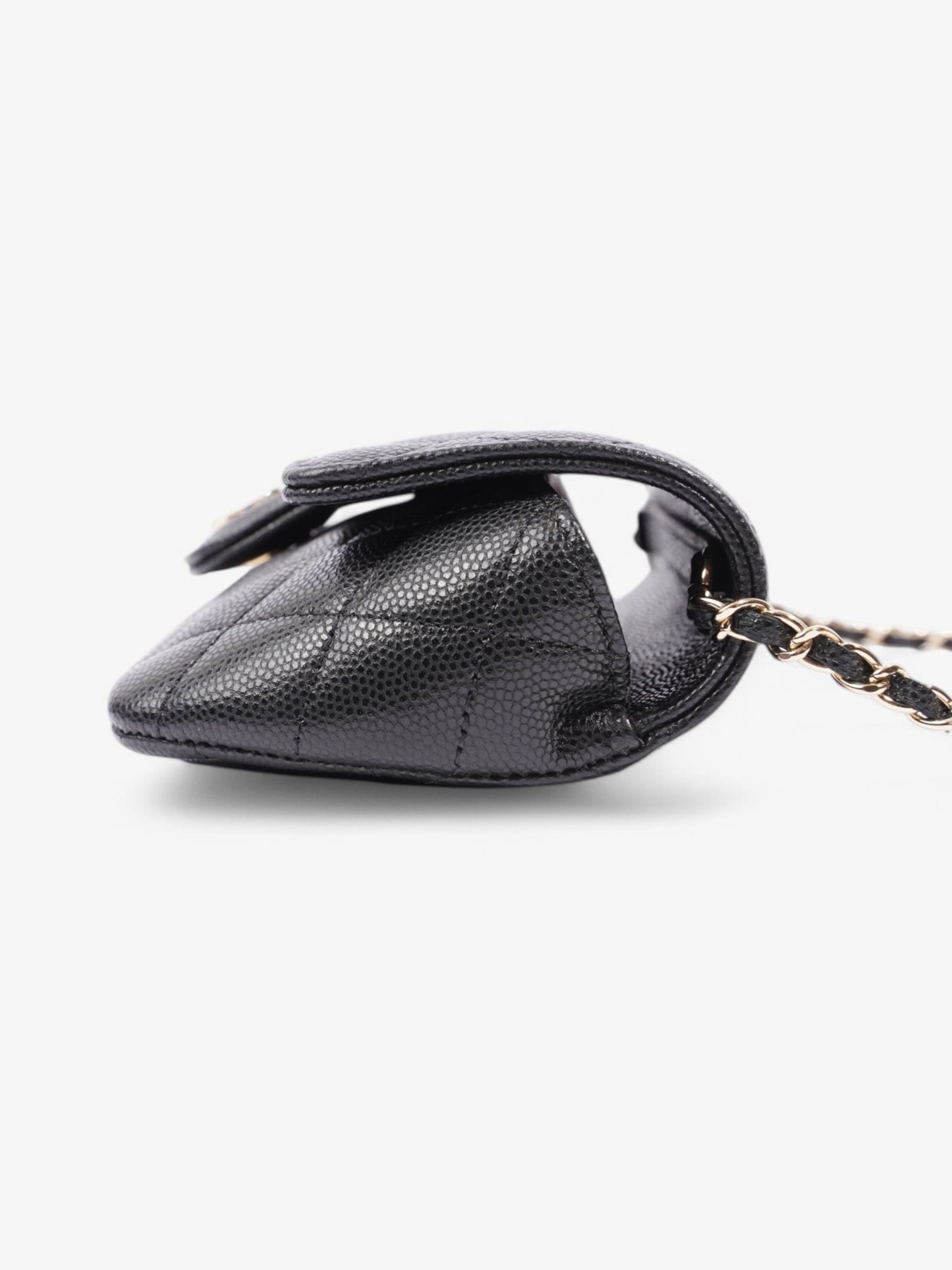 Chanel Glasses Case On Chain Black Caviar Leather