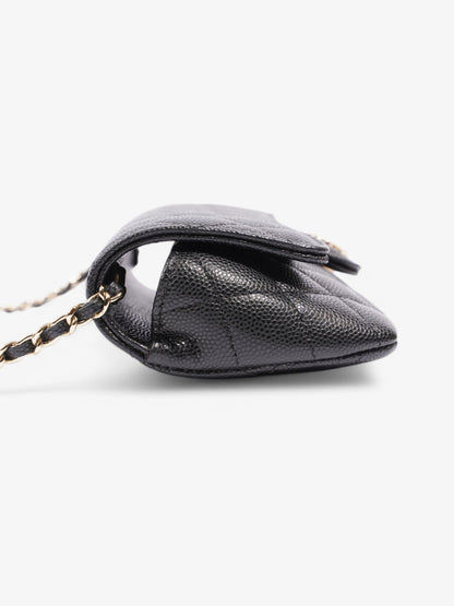 Chanel Glasses Case On Chain Black Caviar Leather
