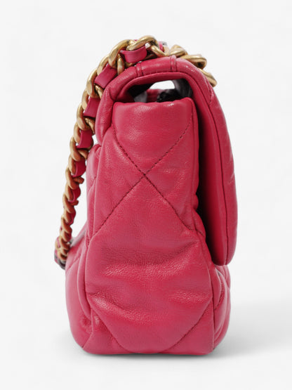 Chanel 19 Flap Hot Pink Lambskin Leather Medium