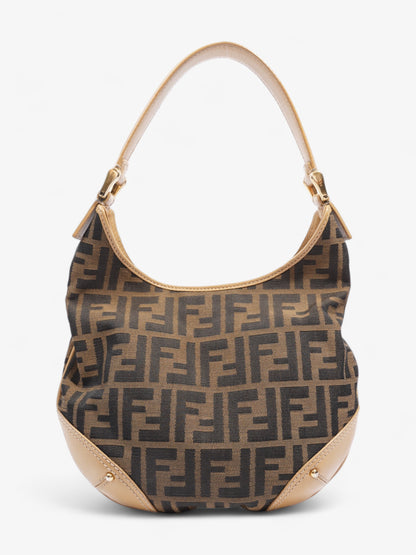 Fendi Zucca Tobacco Hobo Brown Canvas