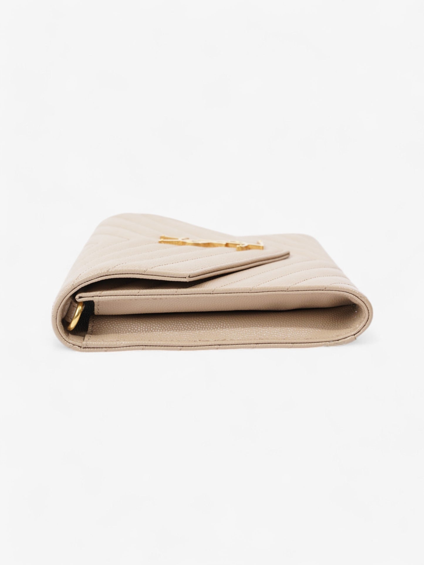 Saint Laurent Cassandre Flap Beige Matelasse Leather