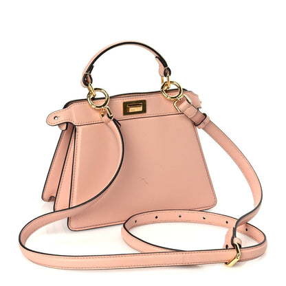 Fendi Shiny Nappa Petite Peekaboo I SEE U Satchel Baby Pink