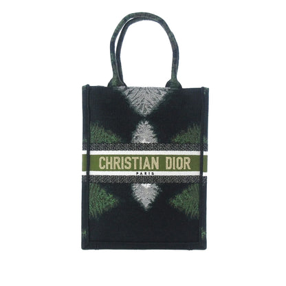 Green Dior Tie Dye Vertical Book Tote