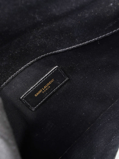 Saint Laurent Uptown Leather Black Clutch Style 4