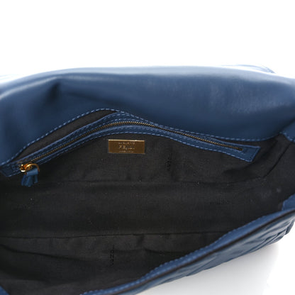 Fendi Nappa FF 1974 Embossed Baguette Mirto