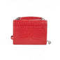 Saint Laurent Sunset On Chain Mini Croc Embossed Red
