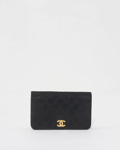 Chanel Black Suede Wallet on Chain GHW