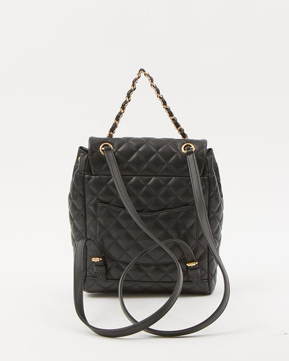 Chanel Black Lambskin Quilted Urban Spirit Backpack