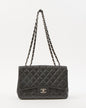 Chanel Black Caviar Quilted Jumbo Classic Single Flap Bag