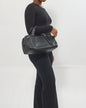 Chanel Black Lambskin Leather Bowler Bag