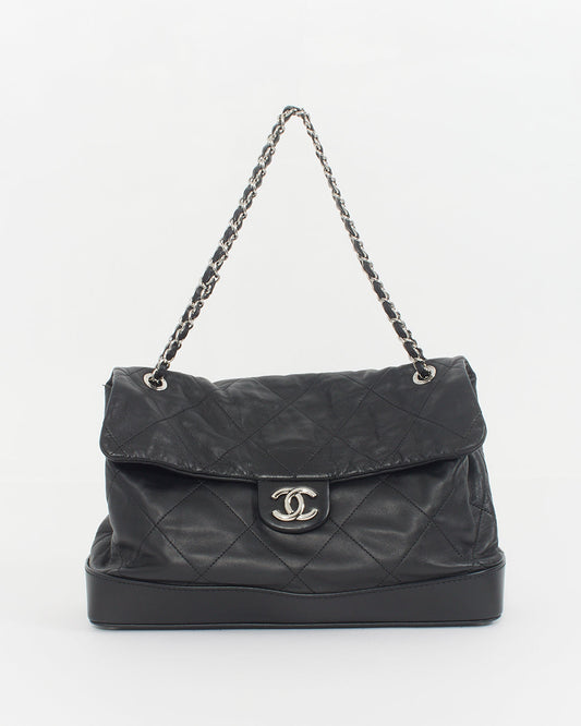 Chanel Black Lambskin Ultimate Stitch Structured Shoulder Bag