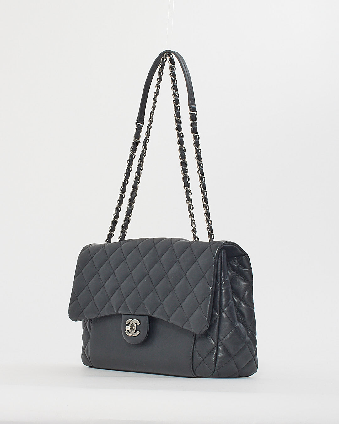 Chanel Black Lambskin Flap Bag SHW