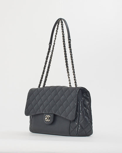Chanel Black Lambskin Flap Bag SHW