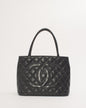 Chanel Black Caviar Leather Medallion Top Handle Tote GHW