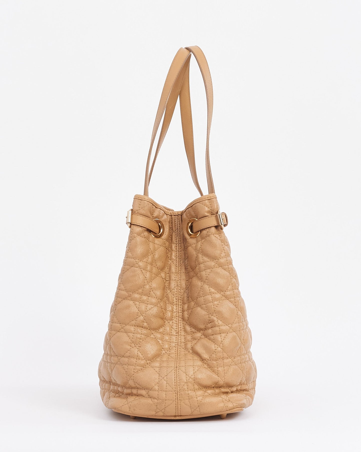 Dior Leather Canvas Tote Bag